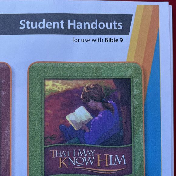 BJU Press Bob Jones University Bible 9 Student Handouts Homeschool Curriculum - Picture 4 of 10